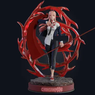 Chainsaw Man Power Archivos Blender + Stl + Obj + Ztl