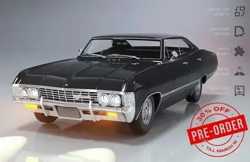 Chevrolet Impala Ss 1967 - Fdm Stl Obj Para Impresión 3d