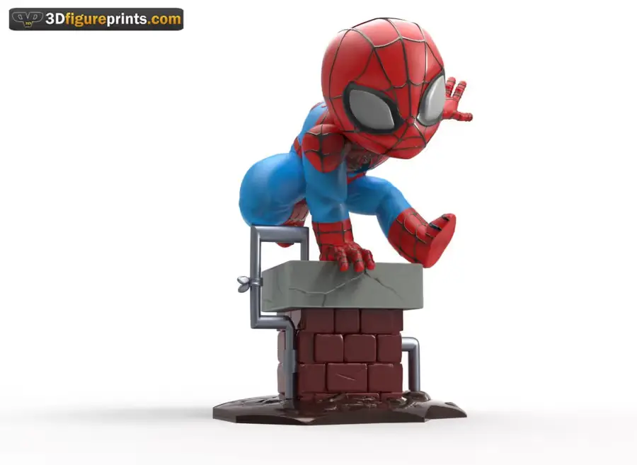 Chibi Spiderman Archivo STL OBJ para Impresion 3D
