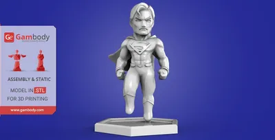 Chibi Superman Archivo STL Impresión 3D