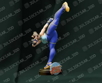 Chun Li Kick Archivo STL Impresión 3D
