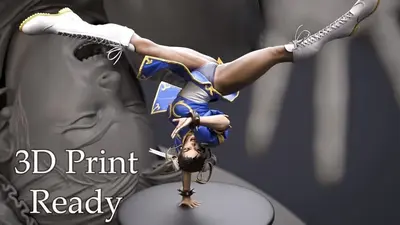 Chunli Street Fighter Archivo Stl Para Impresion 3D