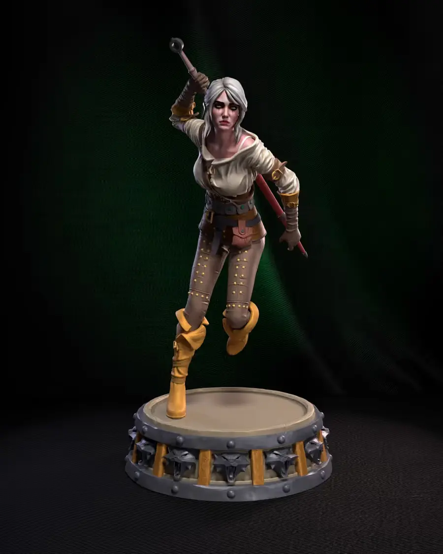 Ciri The Witcher Archivo Stl Para Impresion 3D