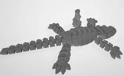 Cocodrilo Archivo Stl Obj Para Impresion 3D