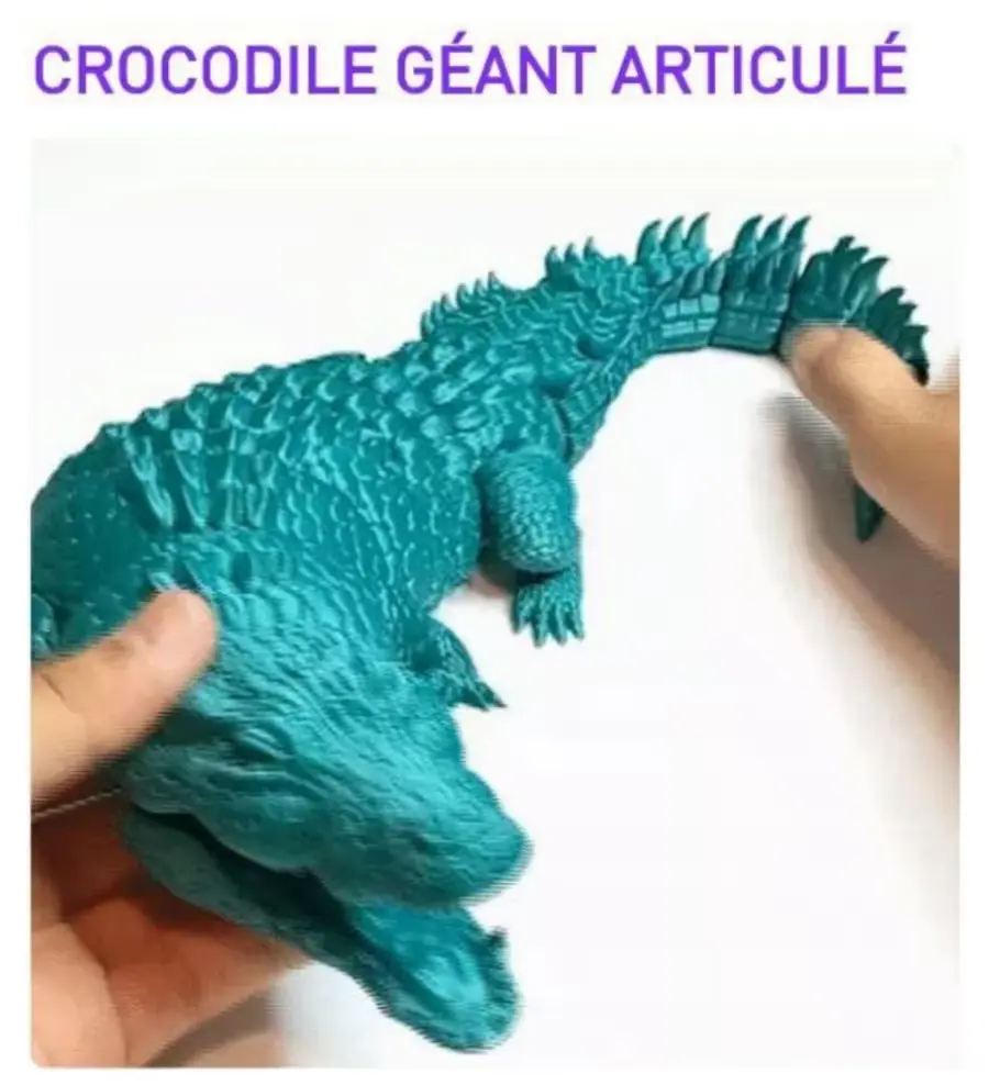 Cocodrilo Gigante Archivo Stl Obj Para Impresion 3D