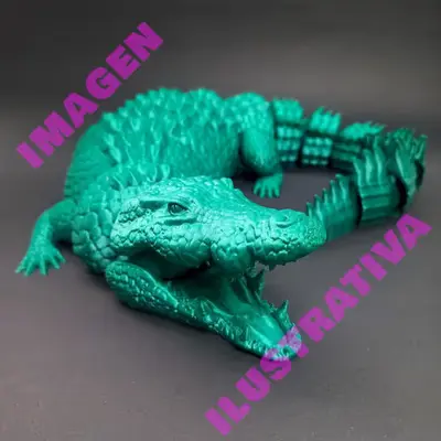 Cocodrilo Gigante Boca Flexi  Archivo Stl Para Impresión 3d