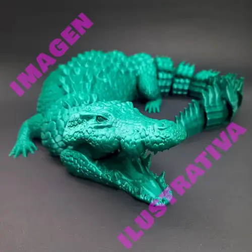 Cocodrilo Gigante Boca Flexi  Archivo Stl Para Impresión 3d