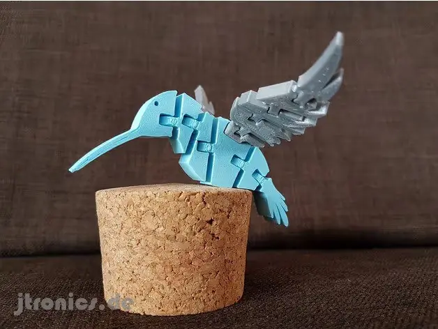 Colibrí Flexible Archivo Stl Obj Para Impresion 3D
