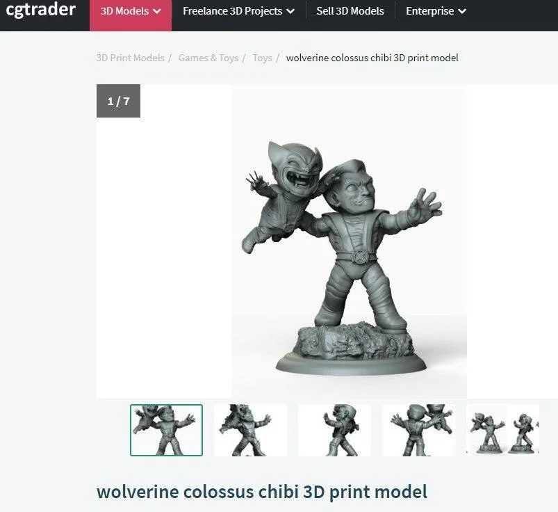 Colossus Wolverine Chibbi Archivo STL Impresión 3D