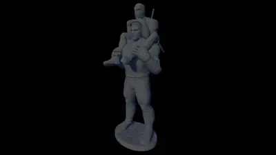 Colossus Y Deadpool Estatua Archivo Stl Para Impresion 3D