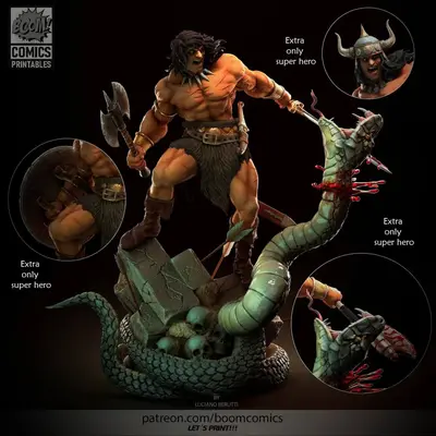 Comics Conan Superheroe Archivo Stl Para Impresion 3D