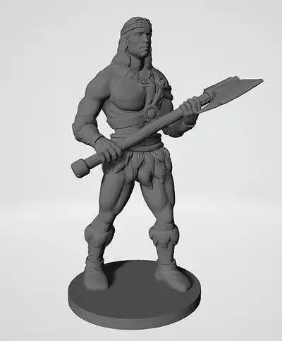 Conan El Barbaro Archivo Stl Para Impresion 3D