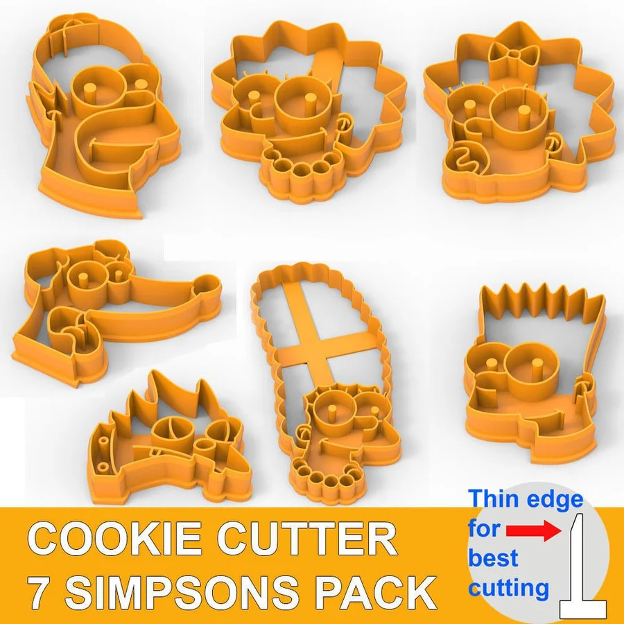 Cookie Cutter Simpson Archivo STL Impresión 3D