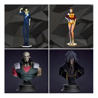 Cowboy Bebop Pack 1 X 4 Archivos Stl Para Impresión 3d