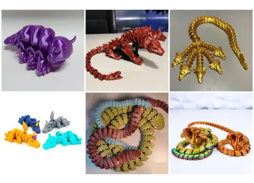 Criaturas Articuladas 01 X 6 Archivo Stl Para Impresión 3d