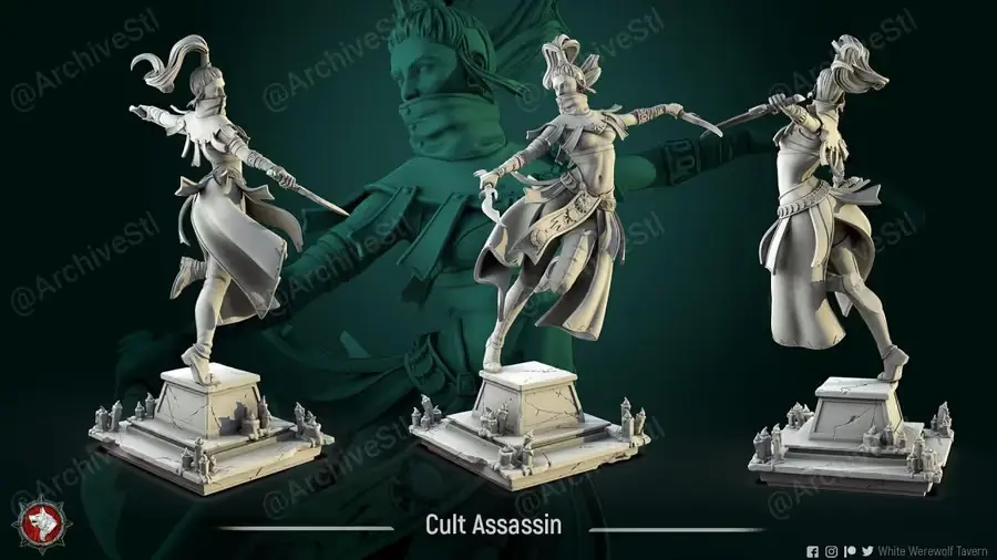 Cult Assassin Archivo Stl Obj Para Impresion 3D