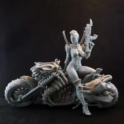 Cyber Metal Biker Archivo Stl Para Impresion 3D