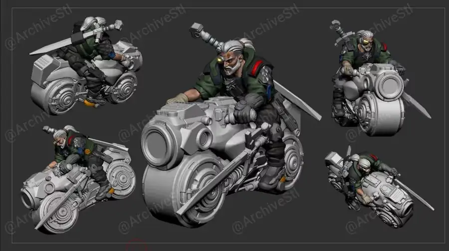 Cyber Witcher Archivo Stl Para Impresion 3D