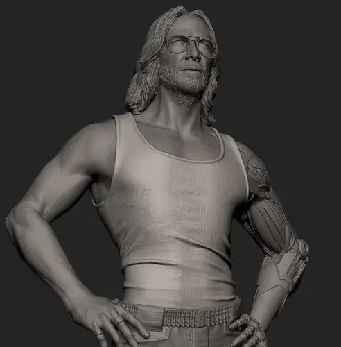 Cyberpunk Johnny Silverhand Stl/obj Impresión 3d