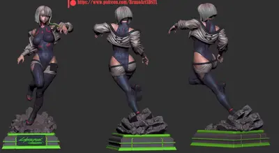 Cyberpunk Lucy Busto Archivo Stl Para Impresion 3D