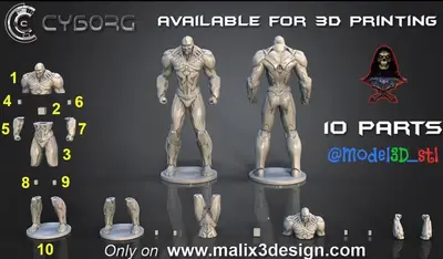 Cyborg Archivo Stl Para Impresion 3D