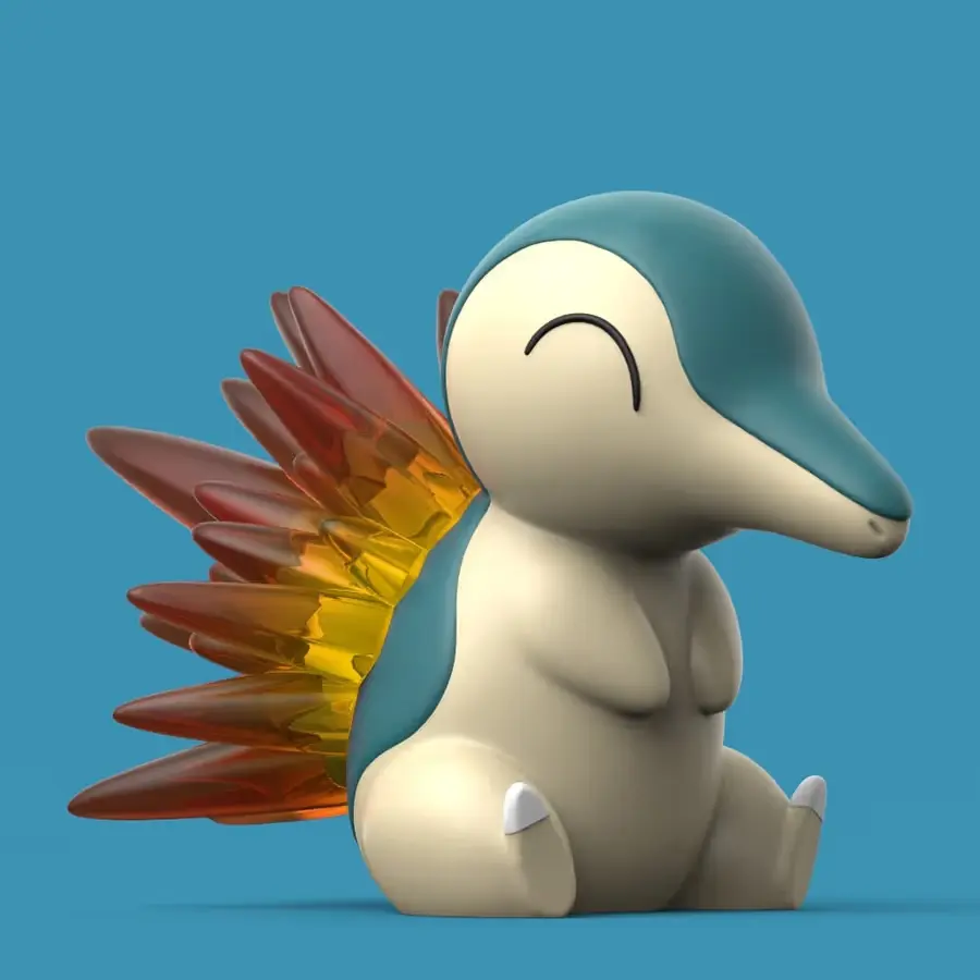 Cyndaquil Archivo Stl Para Impresion 3D