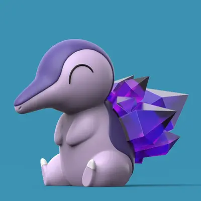Cyndaquil Crystal Archivo Stl Para Impresion 3D