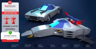 Daitarn 3 Match Patrol Gambody Archivos Stl Obj Impresion 3d