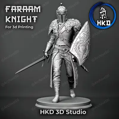 Dark Souls Faraam Knight Archivo Stl Para Impresion 3D