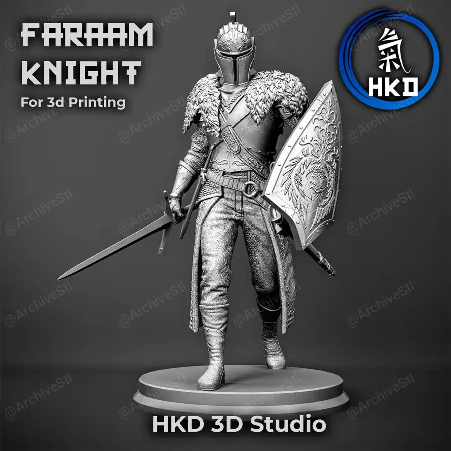 Dark Souls Faraam Knight Archivo Stl Para Impresion 3D
