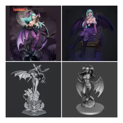 Darkstalkers Morrigan X4 Archivos Stl Para  Impresión 3d