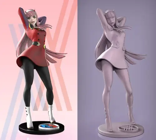 Darling In The Franxx Zero Two V1 Y V2 Archivos Stl 3d