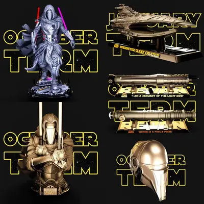 Darth Revan + Busto + Nave + Sable Archivos Stl Impresión 3d