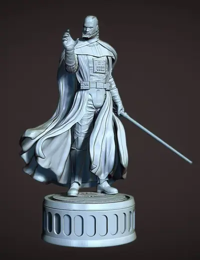 Darth Vader Sin Mascara Archivo STL OBJ para Impresion 3D