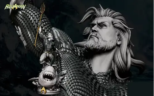 Dc Aquaman + Busto B3d Archivos Stl Para Impresión 3d