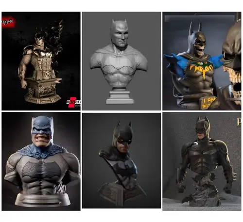 Dc Batman 03 X 6 Modelos Archivos Stl Impresión 3d