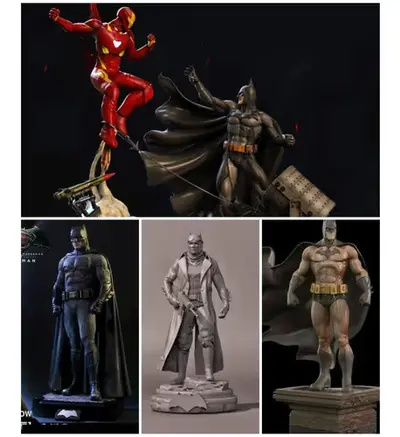 Dc Batman 05 X 4 Modelos Archivos Stl Impresión 3d
