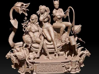 Dc Female Diorama Archivo STL Impresión 3D