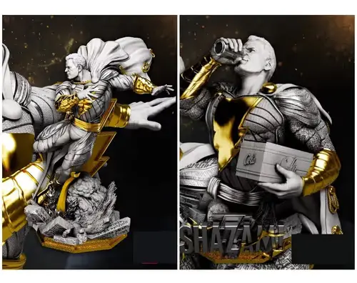 Dc Shazam + Bust B3d Archivos Stl Para Impresión 3d