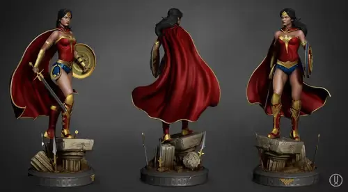Dc Wonder Woman Cgtrader Stl Obj Para Impresión 3d