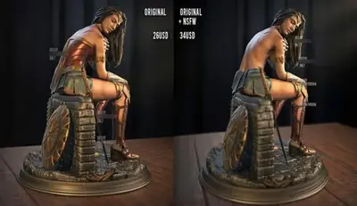 Dc Wonder Woman Em3gha Stl/obj Para Impresión 3d