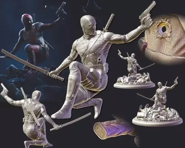 Dead Pool Diorama Archivo Stl Para Impresion 3D