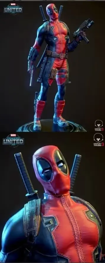 Deadpool Marvel Powers United Archivo Stl Para Impresion 3D