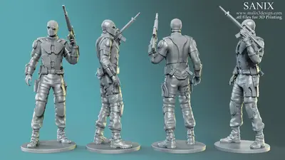 Deadshot DC Figura Archivo STL OBJ para Impresion 3D