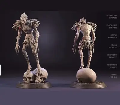 Death Note Ryuk Gambody Archivos Stl Para Impresión 3d