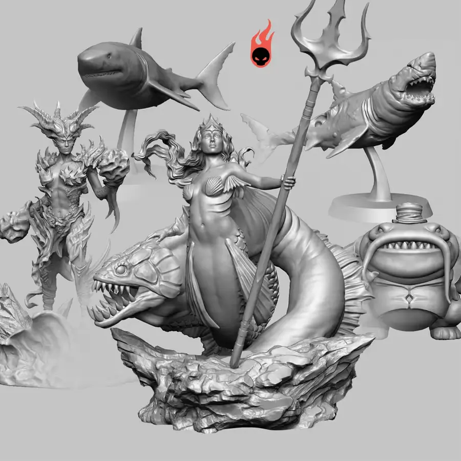 Deep Waters Archivo Stl Obj Para Impresion 3D