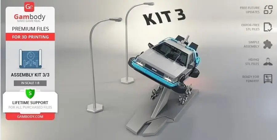 Delorean Archivo Stl Para Impresion 3D