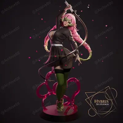 Demon Slayer Mitsuri Kanroji Archivo Stl Para Impresion 3D
