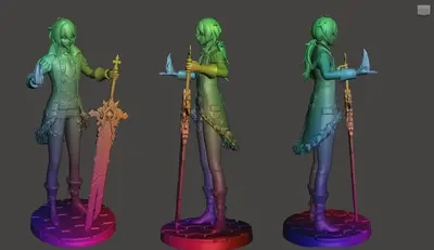 Diluc Genshin Jilly Beene Archivo Stl Para Impresion 3D