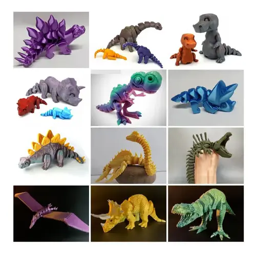 Dinosaurios Articulados X12 Archivos Stl Para Impresión 3d